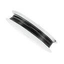 CoCud CCTV01:銅ワイヤー 20ゲージ 直径0.8mm 長さ2m 銅製の錆びにくいスムーズなビーズワイヤー 黒 - (用途:DIYクラフトに適用)