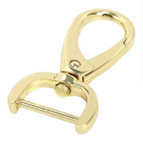 キーホルダー 金具 ナスカン 回転 フック カラビナ 18．8mm キーリング ハンドメイド 接続金具 アクセサリー パーツ ns8 (ゴールド 6個)