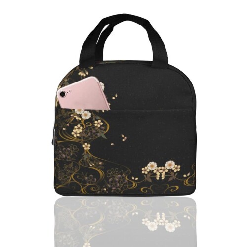 ランチバッグ 保冷 保温 和柄 花柄 桜 可愛い 弁当バック 断熱 防水 漏れ防止 大容量 大きめ 弁当袋 手提げ 子供用 バック キッズ メンズ レディース ...