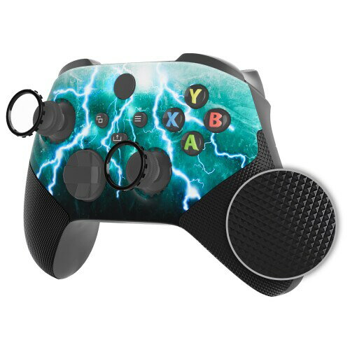 eXtremeRateASRバージョン再設計シェルXbox Coreワイヤレスコントローラー対応用パフォーマンス向上のラバライズドグリップ、スティック摩擦防止リング—Xbox SeriesX&Sコントローラー対応用カ