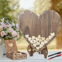 ウェディングドロップス ハート型 ゲストブック 結婚式 ウェルカムスペース 芳名帳 メッセージボックス 結婚証明書 かわいい ゲスト参加型ウェルカムボード 結婚...