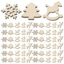 BESTOYARD チップ 木製 木片 クリスマス オーナメント 木製チップ 木製スライス DIY素材 木材チップ 工芸品 木製カード 部屋飾り 手芸材料 10...