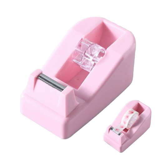 PAVIKE テープディスペンサー 小巻用 テープカッター ミニサイズ 卓上テープホルダー DIY手作り 文具屋 勉強 手帳 家庭用 学生 オフィス用品 簡単に...