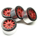 ラジコン カー 2.2インチ インターナル ビードロックホイール Internal Beadlock Wheels (4個のセット, レッド) 2