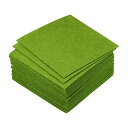 PATIKIL 柔らかいフェルトシート ファブリッククラフトシート DIY趣味の装飾用 ダーク緑 10 cm x 10 cm 42個