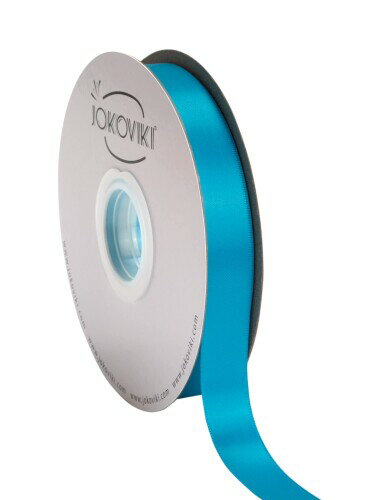 ビビッドブルーサテンリボン 19mm幅 ダブルフェイス クオリティサテン - ギフトラッピング、ウェディング、招待状、クラフト、アパレル、ヘッドバンド用 - 4...