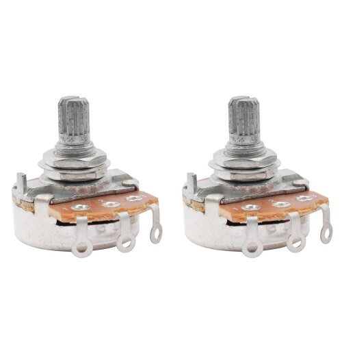 Musiclily Basic ポット 500K[オーム] Bカーブ ミリサイズ エレキギター/ベース用(2個セット)