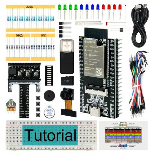 Freenove ESP32-WROVER Ѵܥ å (°) (Arduino IDE ȸߴ)ܡ  磻쥹Python C412 ڡξܺ٤ʥ塼ȥꥢ롢141 ܡ61 ץ