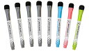 ホワイトボード マーカー 細字 消せるマーカーペン 磁気 マグネット付き 丸芯 2mm 消しゴム イレーサー付き ホワイトボード用 ガラス/プラスチック/スムー...