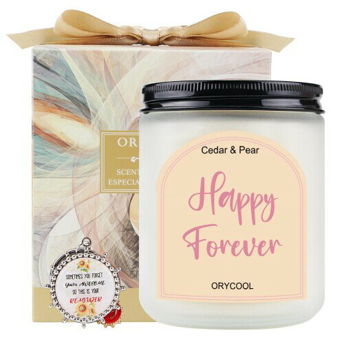 ORYCOOLアロマキャンドル、香り付きキャンドル、大豆ワックスキャンドル、女性へのギフト、40時間の燃..