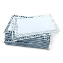Ebamaz 50枚昇華の印刷金属名刺 アルミブランク 86X54X0.45MMカラー印刷 / UV印刷/レーザー彫刻に適しています (レースの縁 真珠白)