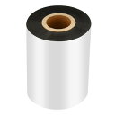 PATIKIL 80mmx300m 熱転写リボン 熱転写プリンター用インクリボン サーマルリボン 1ロール 25mmコア インクアウト 紙ラベル印刷用 黒
