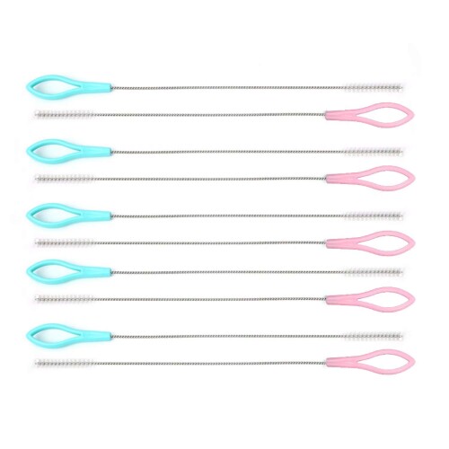 RICISUNG 洗浄用ストローブラシ まめいた ブラシ ステンレス製 195mm 飲用ストロー＆ホース専用 クリー..