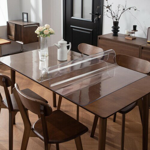 テーブルクロス 透明 PVC テーブルマット 80x160cm 厚さ1.5mm 長方形 デスクマット 無臭 ビニール 矩形 テーブルカバー 防止・防塵・防水・耐久・耐熱 カスタマイズ可能