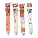 Clapoyis 4本セット10色 ボールペン 0.5mm クマ