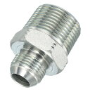 PATIKIL 六角縮小ニップルコネクタパイプアダプタ7/8"オス37°フレアJIC x 1"オスN PT パイプ継手縮小ニップルアダプタメッキ鋼油圧継手