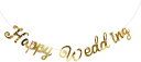 INDIGOLD ガーランド 結婚式 HAPPY WEDDING 壁飾り パーティー デコレーション 飾りつけ インテリア 幅約85cm