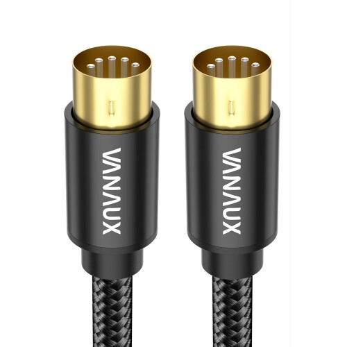 VANAUX MIDIケーブル 5ピン キーボード コード DIN オス - オス シンセサイザー、電子ドラム、電子ピアノ、MIDIキーボードなどの接続に (0.5m)