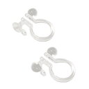 ノンホールピアス 2種類 各8ペア32個 樹脂 パーツ カップ付き カン付き クリア イヤリング アレルギー対応 DIY ハンドメイド /カップ・丸玉付き32個