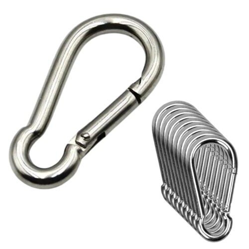 (6cm 10個) 自己修復能力を持つSus316ステンレス スナップフック (6cm 10個入)