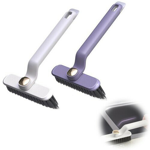 EsiFare お風呂掃除 ブラシ 角度調整可能 2個セット 掃除用ブラシ 多機能 玄関タイルブラシ 排水溝 隙間掃除グッズ 隙間ブラシ 窓 玄関 排水口 浴室...