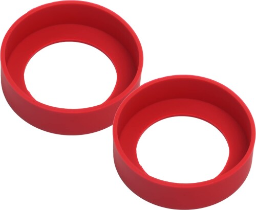 真空断熱ケータイマグ用 シリコンカバー 底キャップ 水筒 保護カバー 滑りにくい 騒音や傷防止 シリコン製 65mm ルージュレッド 2個セット オーディオファン