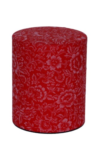 江東堂高橋製作所 茶筒 和紙和染缶 平型200g 牡丹 #95 紅色