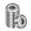 Kozelo 6個入り 6200-ZZディープグルーブボールベアリング (10mm内径 x 30mm外径 x 9mm厚) 産業用機器向けのP6規格のカーボンスチール製 Z1規格のダブルメタルシールドベアリング