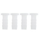 HEROFFIX 4個の水族館用プラスチックホースバーブフィッティング25/64"バーブパイプコネクタホワイトPP