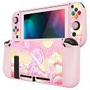 PlayVital ZealProtect Nintendo Switchに対応用ソフト保護シェル、switchに対応用フレキシブル保護カバー、スクリーン保護フィルム＆サムグリップキャップ＆ABXY方向ボタンキャップ付き