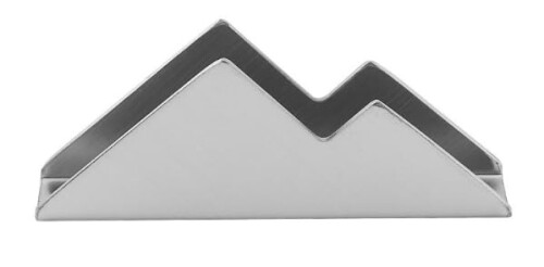 名刺立て デスクトップ名刺ホルダー ゴールド シルバー マウンテン型 9.5cm x 3.7cm x 1.7cm オフィス..