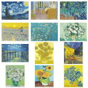 ゴッホ ポストカードコレクション 12枚セット はがき 葉書 Postcard Vincent van Gogh 名画 ひまわり・星月夜・アイリス おしゃれ 絵...