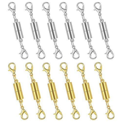 LIANHATA ネックレス 留め具 10個セット マグネット留め具 延長用金具 エンドパーツ ジュエリー用 磁気..