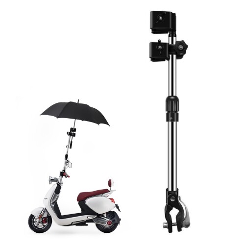 WIEXUN 自転車 傘ホルダー 伸縮式 傘立て ベビーカー 安定性を高めるダブルバックルファスナー 高さ調..