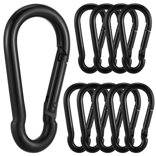 LIOOBO カラビナ クリップ ステンレススチール スナップフック キーホルダー 頑丈 防錆 強力連結金具 ..