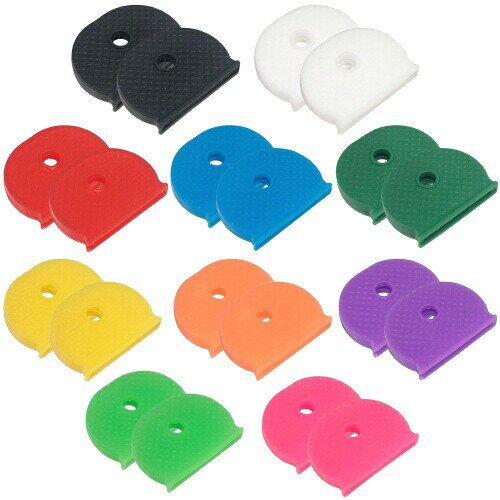 オーディオファン キーカバー キーキャップ ゴム カラフル 半円型 鍵 識別 選別 10色×各2点 26×20×4mm ..