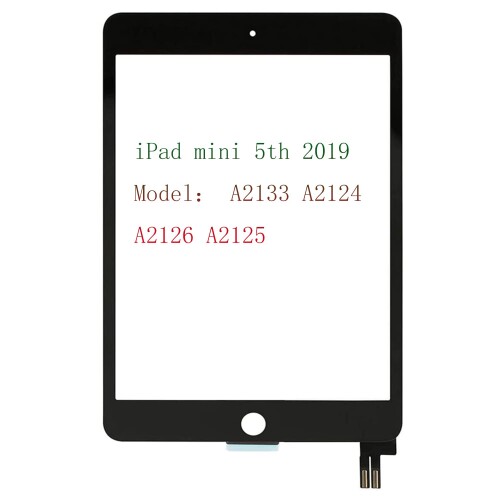 TPhaelay for iPad Mini5 タッチスクリーンデジタイザーガラスの交換20197.9インチ（LCDではない）モデルA2124 A2125 A2126 A2133（ツール修理キットとホームボタンなし）-黒