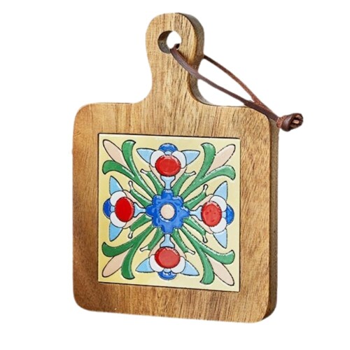 ideamall 鍋敷き 北欧風 おしゃれ 木製 耐熱 タイル (Bタイプ)