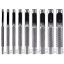 BTtime 穴あけポンチ (2.5mm 3mm 4mm 5mm 6mm 7mm 8mm 9mm 10mm) 9本セット 丸形 打ち抜きポンチ レザークラフト ...
