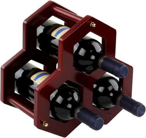 Anberotta 木製 ワインラック ワインホルダー 収納 ワイン シャンパン ボトル 収納 ウッド ケース スタ..