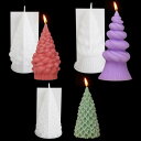 KyeeaDIY キャンドルモールド シリコンモールド 3つセット クリスマスツリー キャンドル レストラン適用 石鹸型 置き物 飾り物3D 立体 クリスマス ...