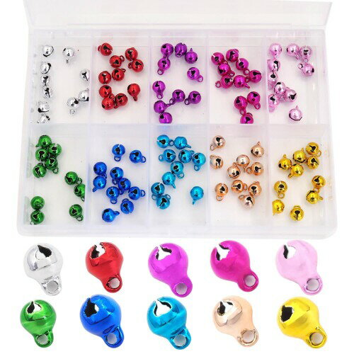 sempiterno 100個 超ミニサイズの銅ベル とても可愛い鈴｜手芸・アクセサリー・DIY・祝日のお土産飾り・ペット用デコレーションに最適（10色ミックス）