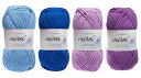 ミレイズコットンヤーン 並太 毛糸 4色セット 1玉約100g210m かぎ針編み 編み物 (cool)