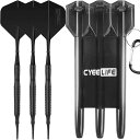 CyeeLife 90% 16g タングステンの専門ダーツ+ダーツケース+プラスチックの尾翼+30 ダーツ ティップ