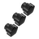 CoCud スターノブ 直径25mm M6 プラスチックヘッドの女性クランピングナットハンドルねじ込みノブグリ ップ - (用途:機械装置用) 3個セット