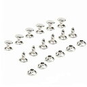 200枚入ステンレス鋼レザークラフトカシメ8mm DIY 手作 (8mmx8mm シルバー)