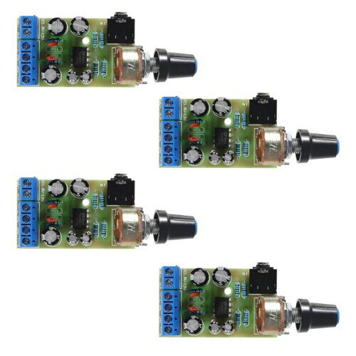 DIANN 4pcs TDA2822M Audio Amplifier Board DC 1.8-12V 2.0 Channel Stereo Amplifier Mini AUX Audio..