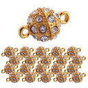 nijimomo ネックレス クラスプ 10mm 20個 マグネット 留め具 磁気 ブレスレット エンドパーツ アクセサリー (ゴールド)