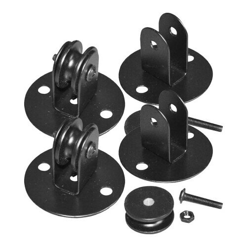 NOLITOY 天井 吊り下げ 固定プーリー 滑車 スライド レール 吊りワイヤー固定パーツ 吊り線灯プーリー ..