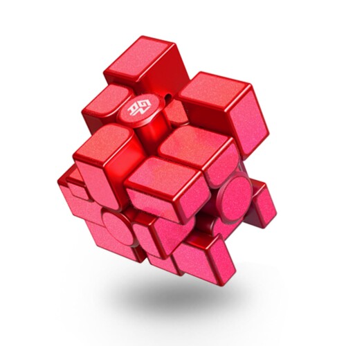 GAN ミラーキューブ M 赤い UV, 公式 磁石 Mirror - レッド ミラーM ガンキューブ 3x3x3 磁石内蔵 回しやすい マジックキューブ